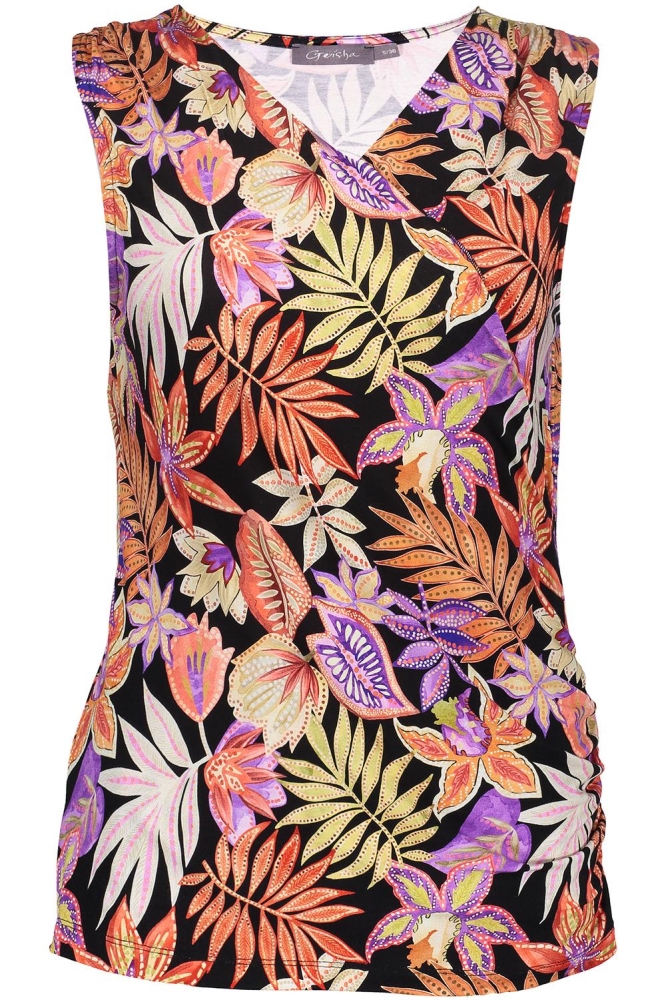 PUCK OMSLAG TOP MET PRINT 52138 60 Pr.01 Coral/Purple
